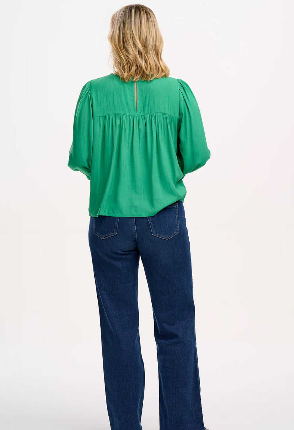 Hyma Top - Green, Leopard Floral