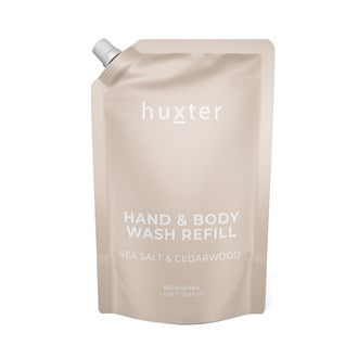 HAND & BODY WASH REFILL POUCH - 1LT - SEA SALT & CEDARWOOD