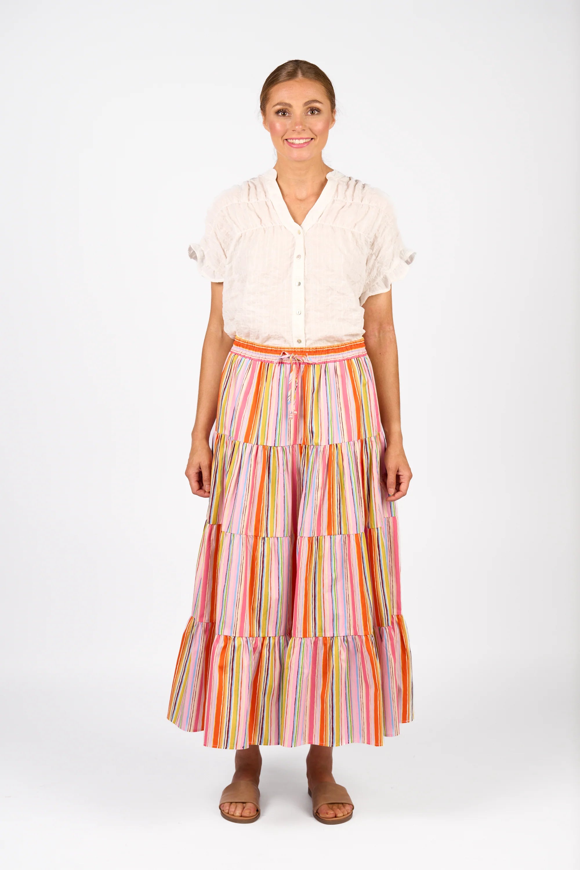KNEWE - ADDISON TOP - WHITE CHECK