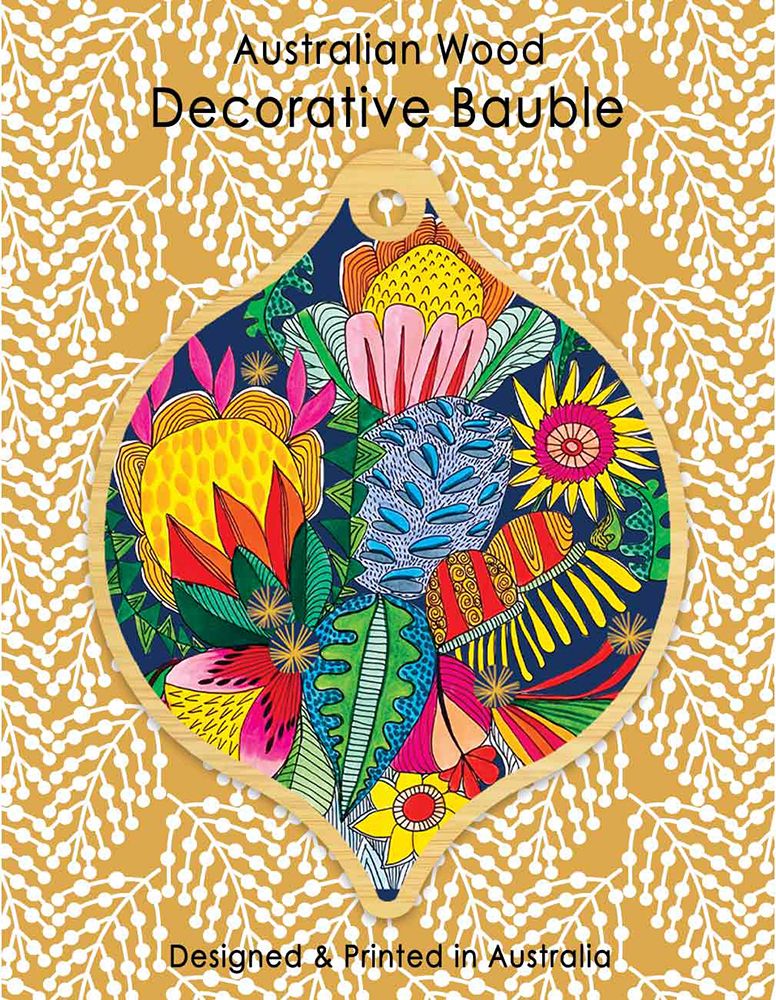 Wild Things- WOODEN CHRISTMAS BAULBLE - 2024