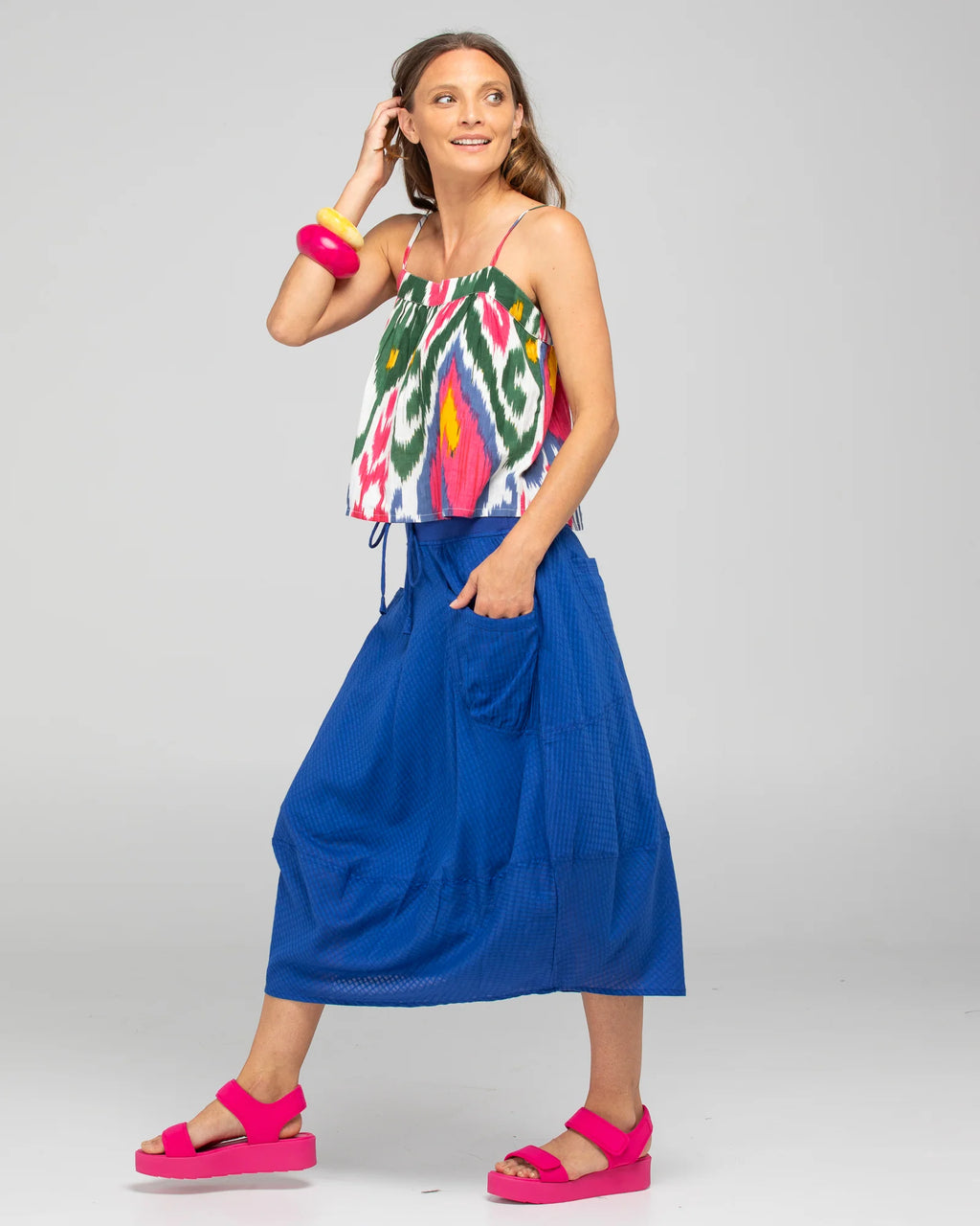 BOOM SHANKAR GURU SKIRT - BLU  SS26