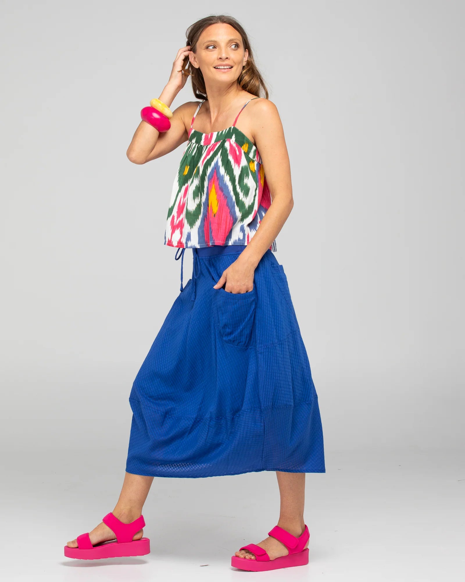 BOOM SHANKAR GURU SKIRT - BLU  SS26