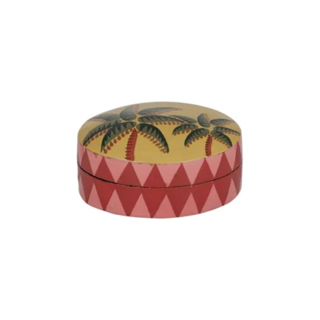Coast to Coast - palmy paper maché trinket box