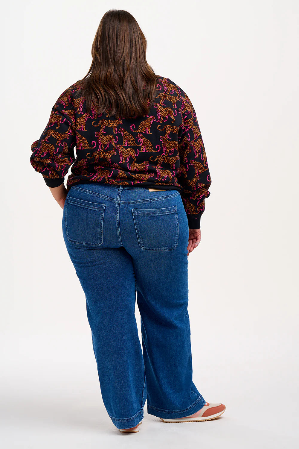 EADIE RELAXED SWEATSHIRT BLACK LEOPARD SPOTS - SUGARHILL BRIGHTON - AW25