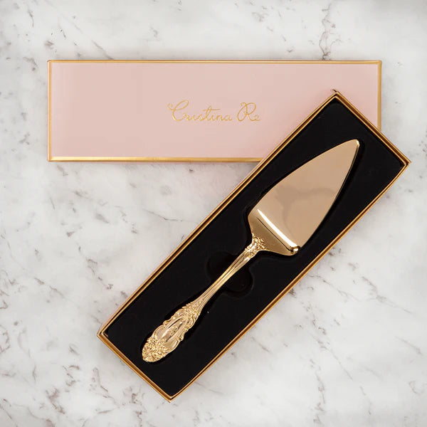 CRISTINA RE VINTAGE CAKE SERVER GOLD