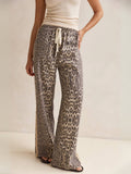 WIDE LEG PANT - LEOPARD PRINT