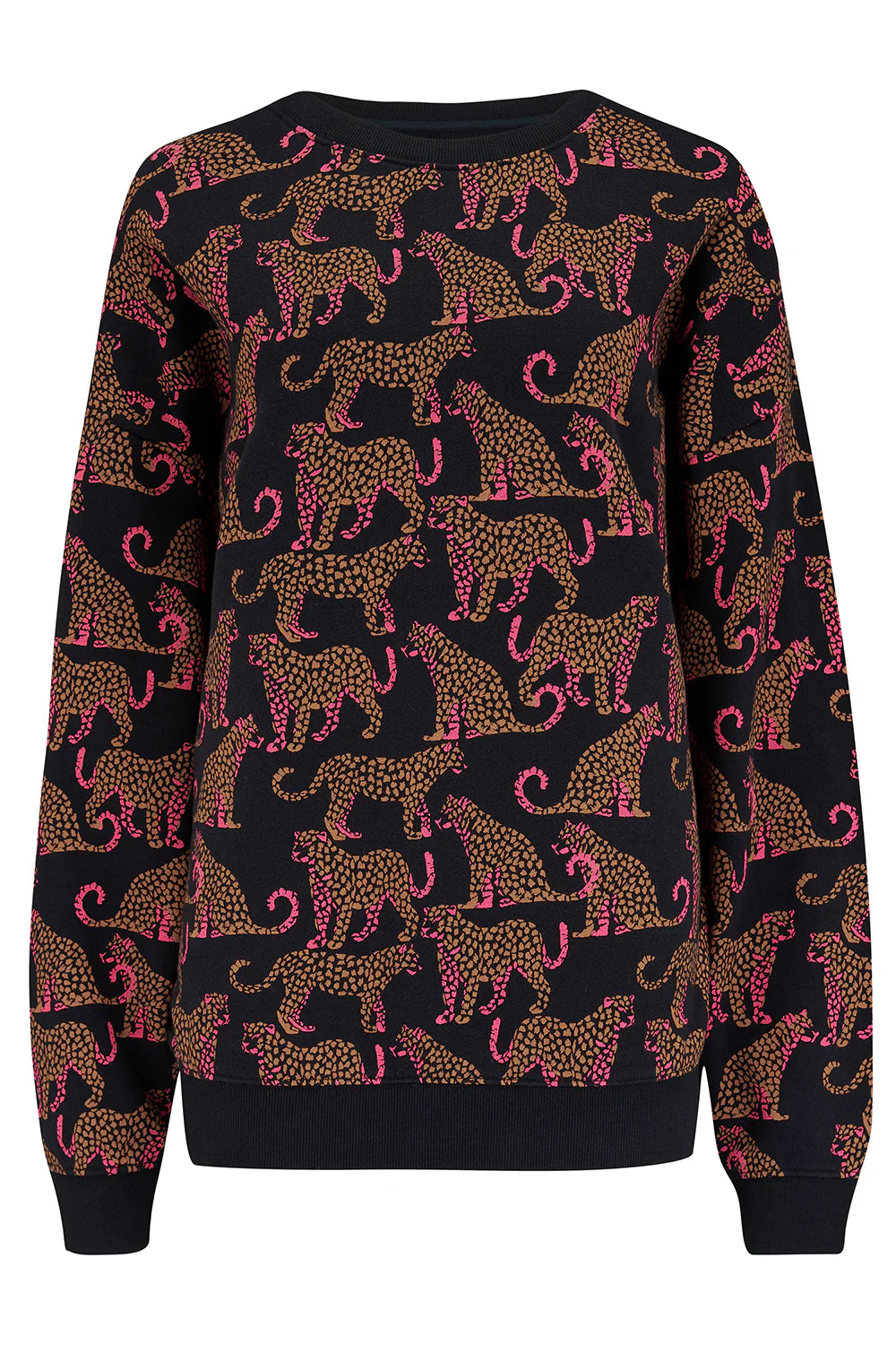 EADIE RELAXED SWEATSHIRT BLACK LEOPARD SPOTS - SUGARHILL BRIGHTON - AW25