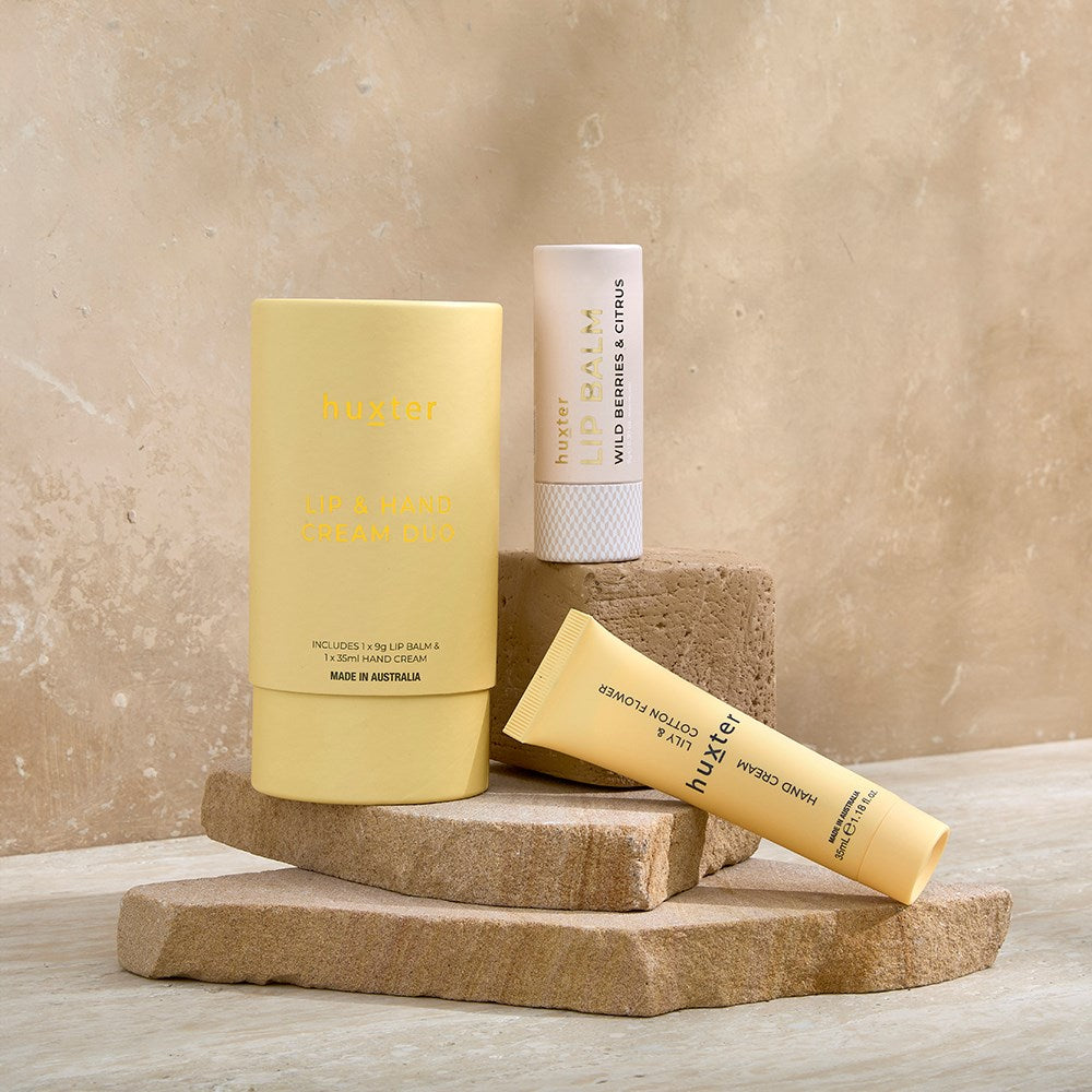 LIP & HAND CREAM DUO - YELLOW - LILY & COTTON FLOWER