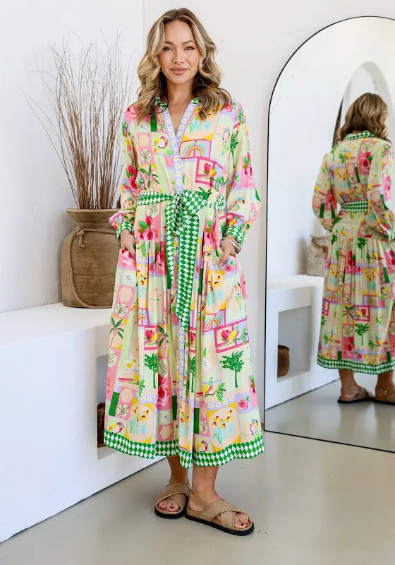 Diamonds & Birds Dress - Joop & Gypsy - 0325-05