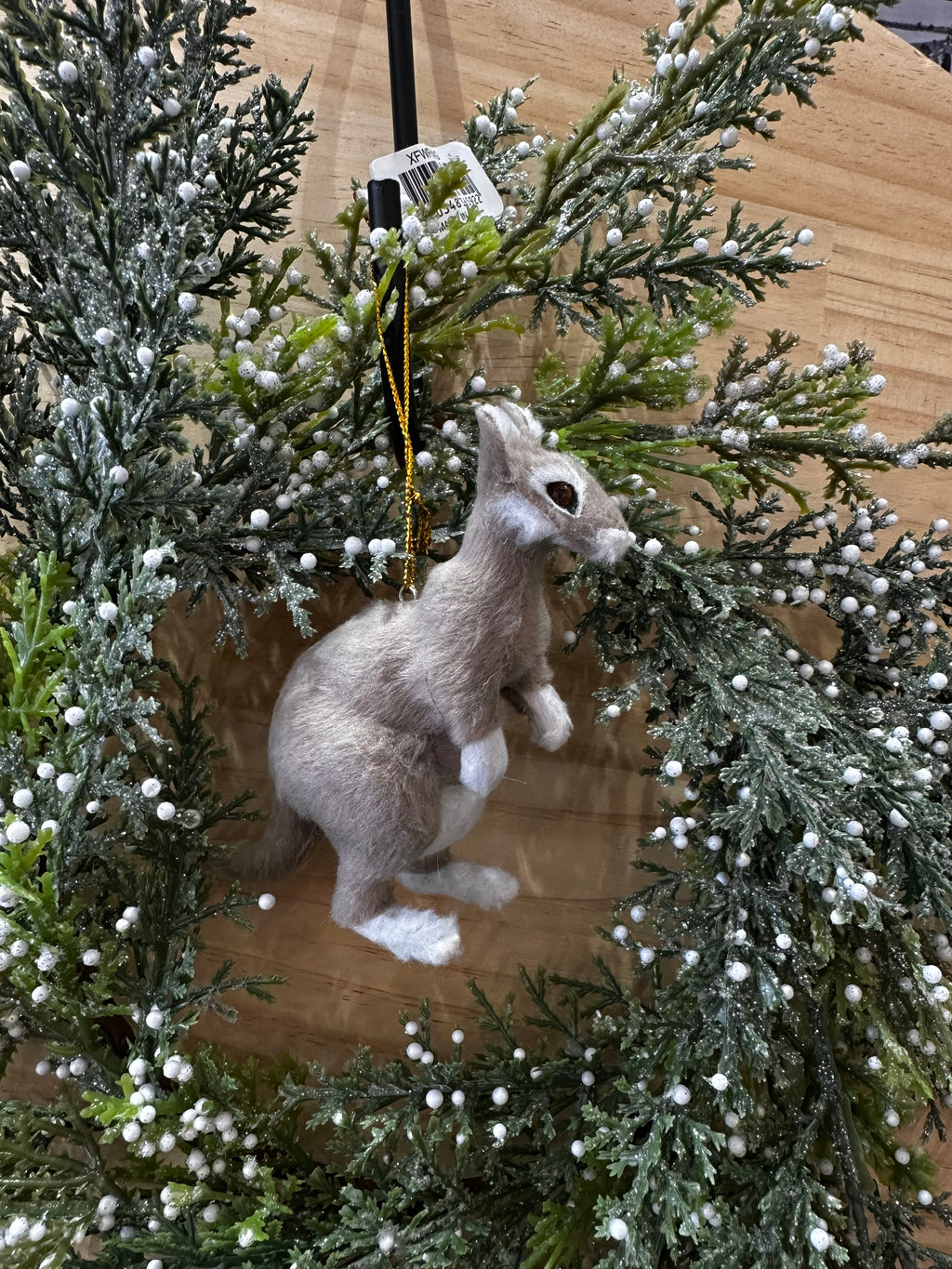 Kangaroo ornament hanging grey - 2024