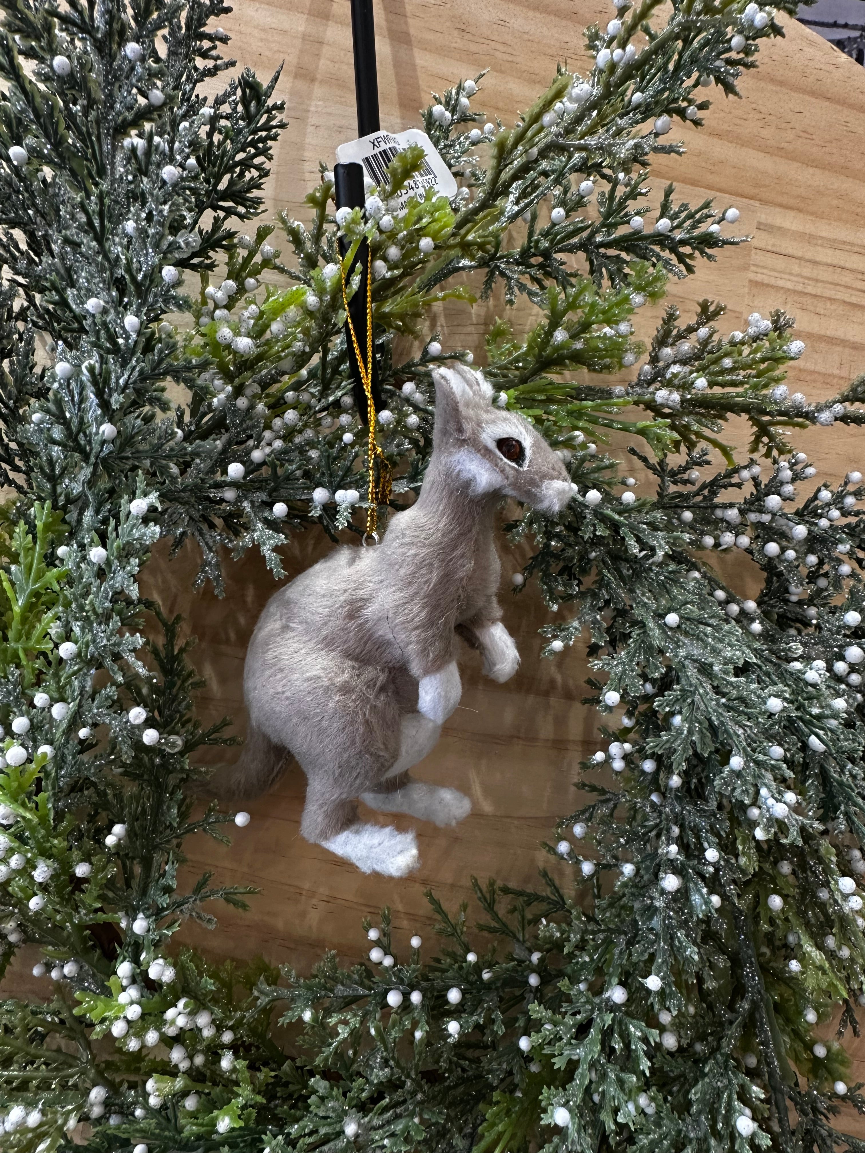 Kangaroo ornament hanging grey - 2024