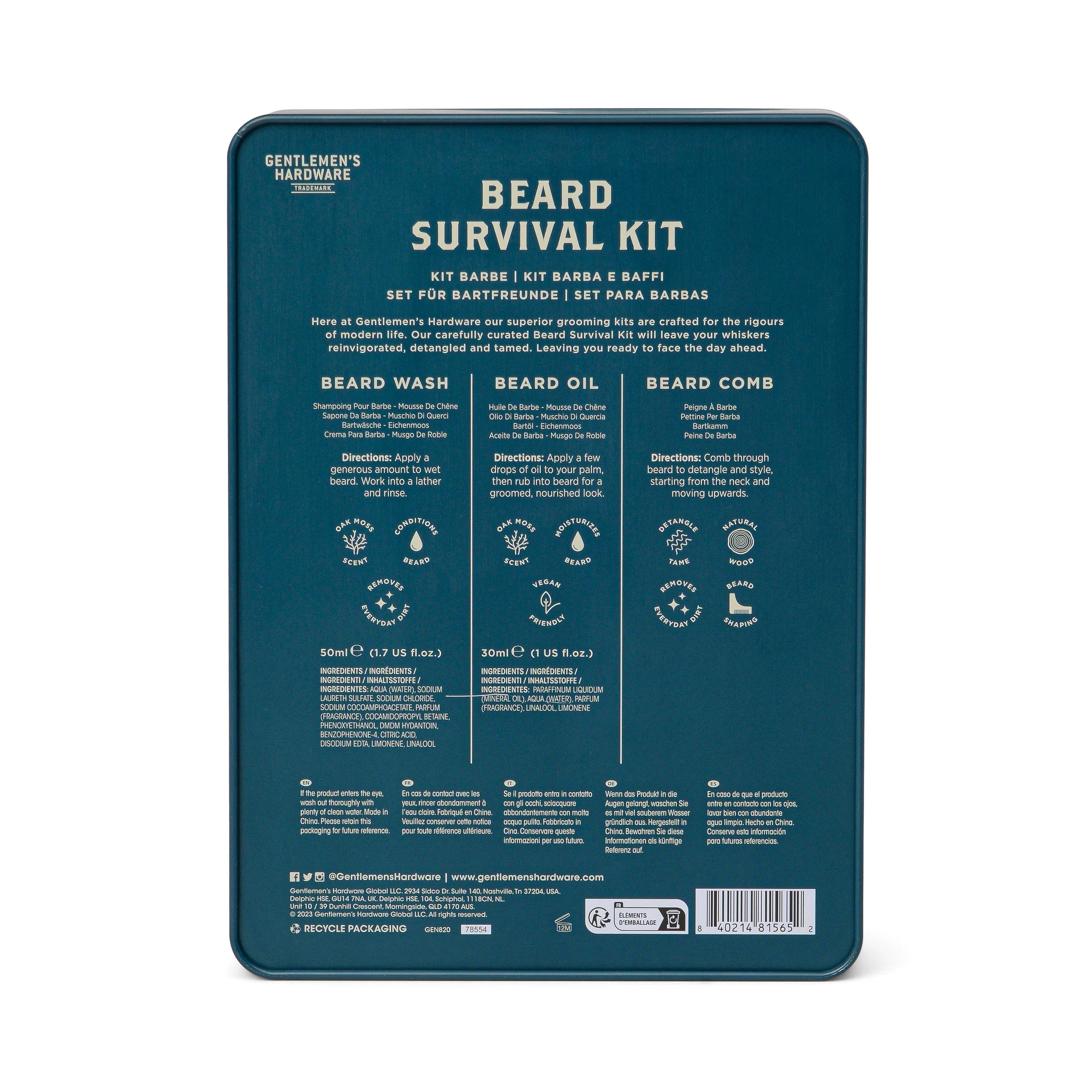 GENTLEMEN’S HARDWARE BEARD KIT