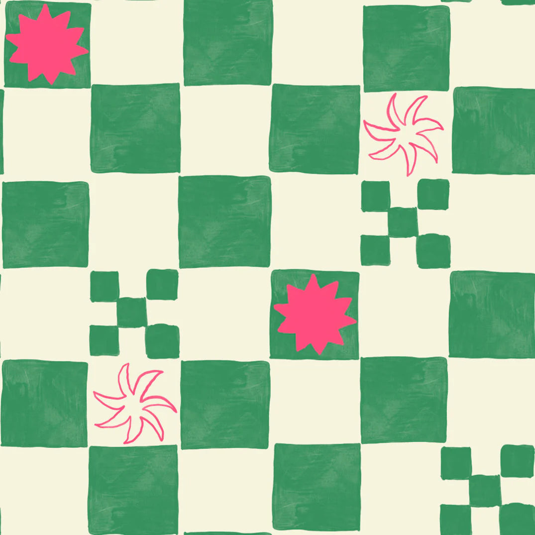 RIVA HAIR WRAP IN GREEN CHECK