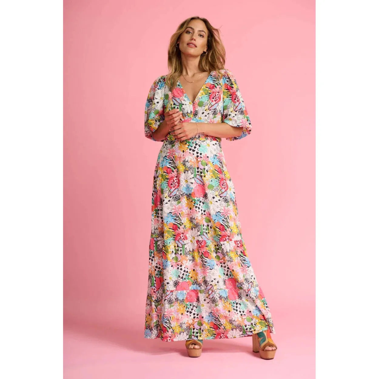 CHARLEY TROPICAL BOUQUET DRESS - POM AMSTERDAM - Hello Annie Parkdale