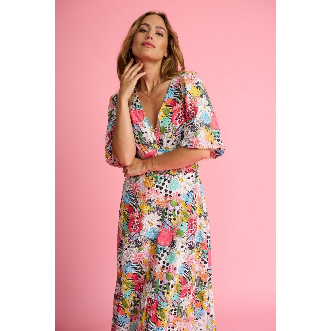 CHARLEY TROPICAL BOUQUET DRESS - POM AMSTERDAM - Hello Annie Parkdale