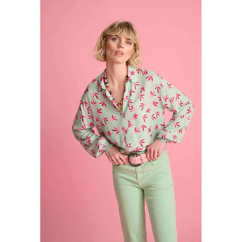 MILLY FLY AWAY GREEN BLOUSE - POM AMSTERDAM - Hello Annie Parkdale