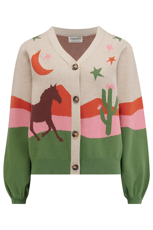 ADRIAN CARDIGAN - OATMEAL, DESERT COWGIRL