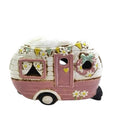 Pink Caravan Ceramic Tealight Holder