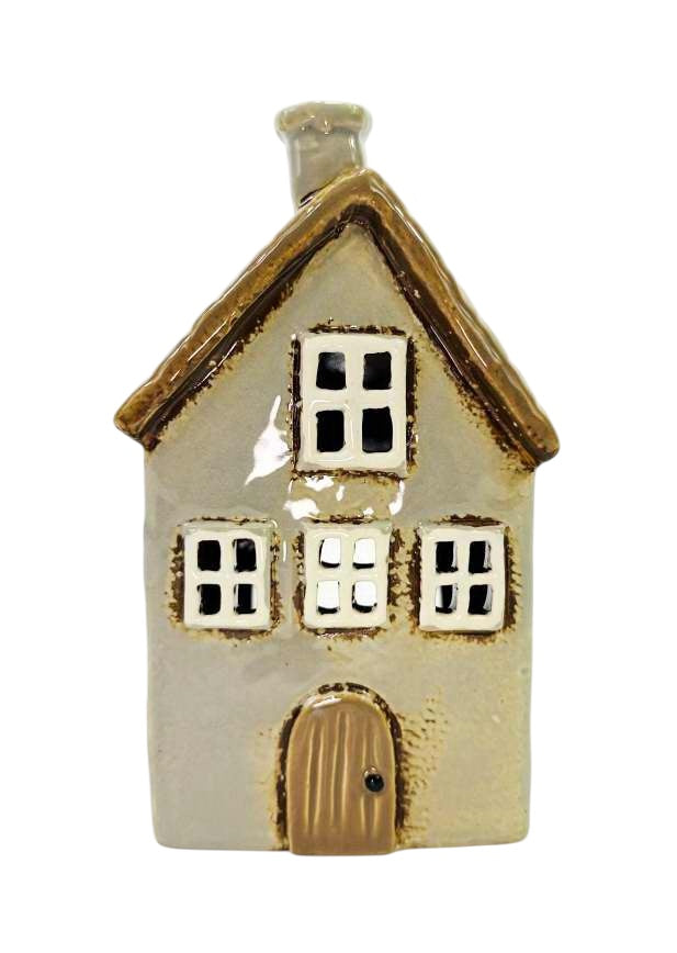 Neutral Colour House Tealight Holder