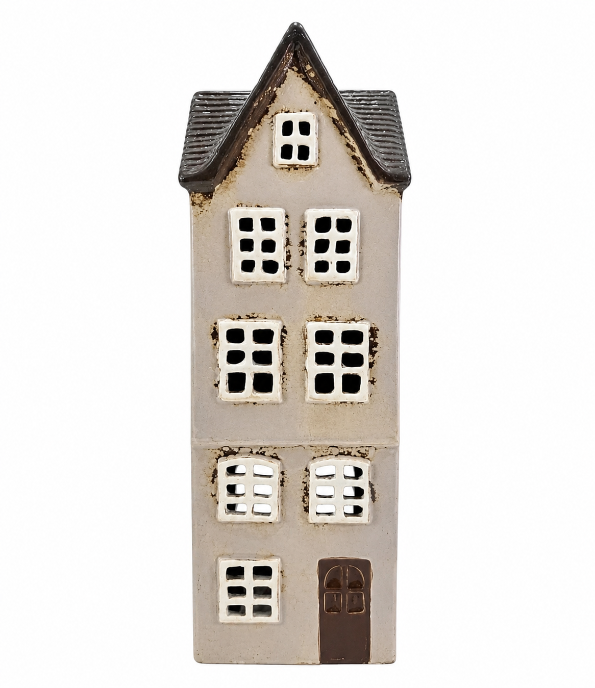 Tall Village House Tealight Holder