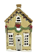 Yellow Christmas House Tealight Holder