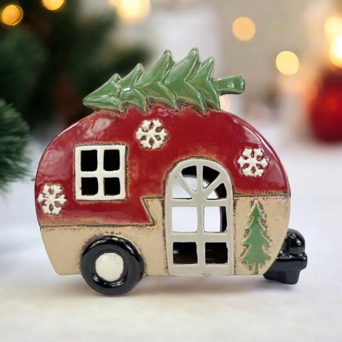 Christmas Caravan Tealight Holder view 2