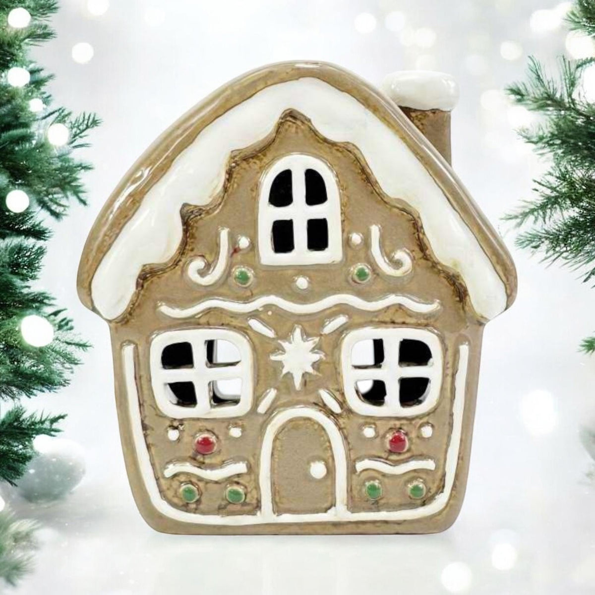 Gingerbread House Tealight Holder view 2