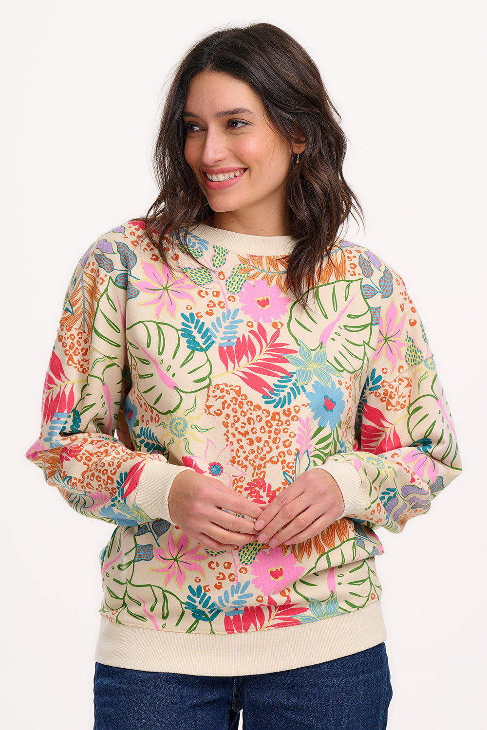 EADIE RELAXED SWEATSHIRT PAINTED JUNGLE