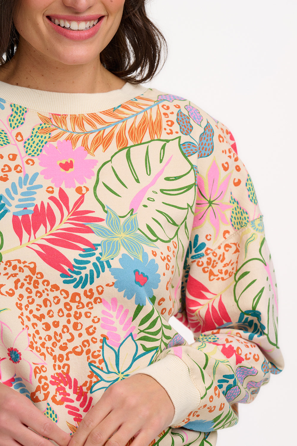 EADIE RELAXED SWEATSHIRT PAINTED JUNGLE
