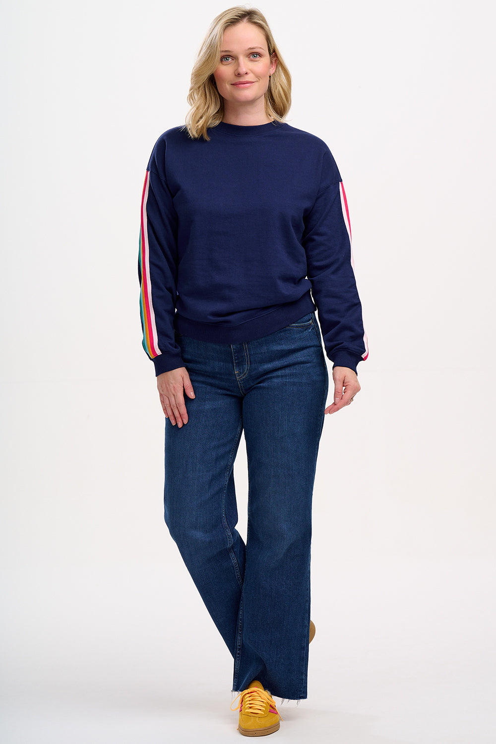 NOAH SWEATSHIRT - NAVY, RAINBOW