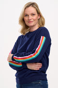 NOAH SWEATSHIRT - NAVY, RAINBOW