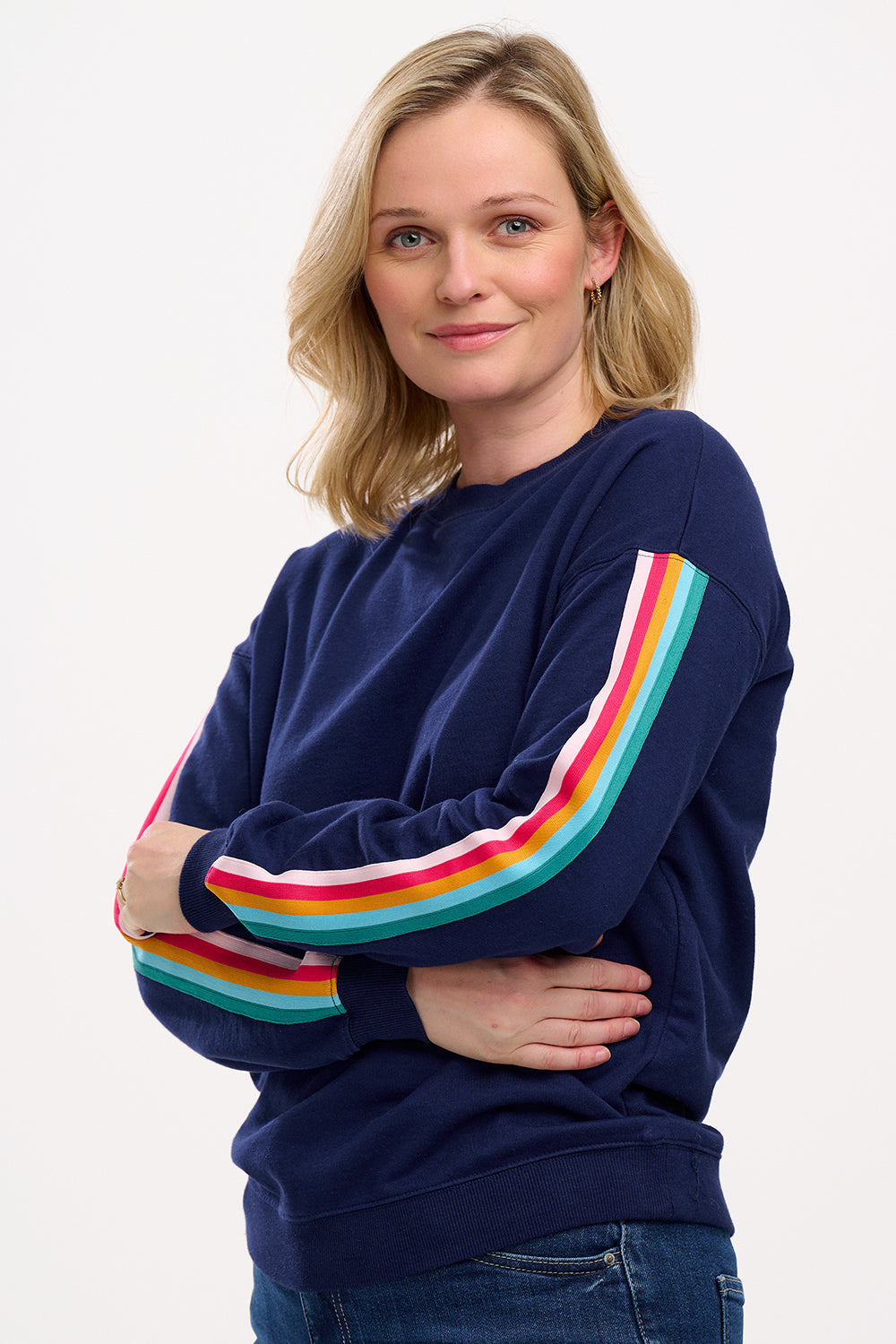 NOAH SWEATSHIRT - NAVY, RAINBOW