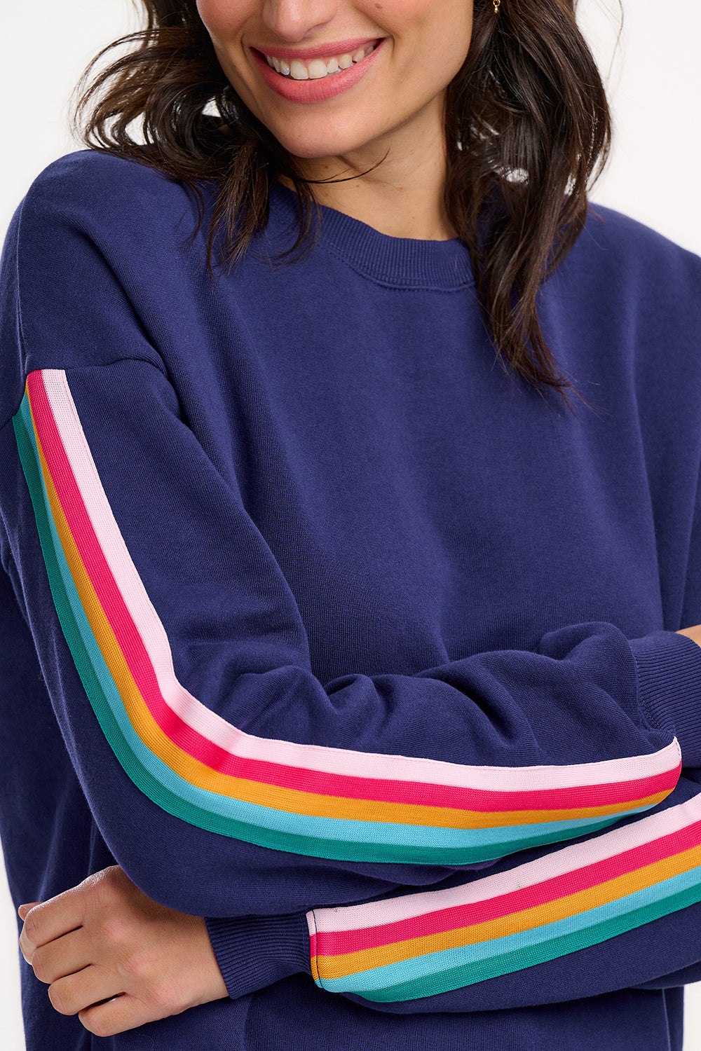NOAH SWEATSHIRT - NAVY, RAINBOW