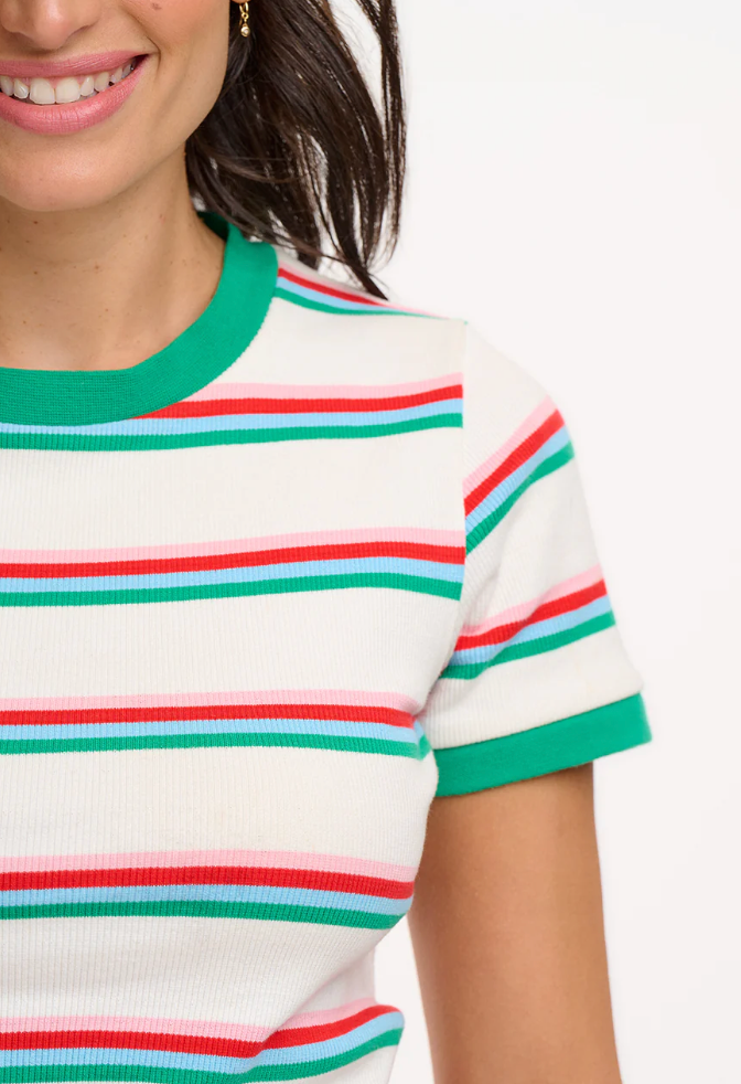 VELDA FITTED RIBBED T-SHIRT