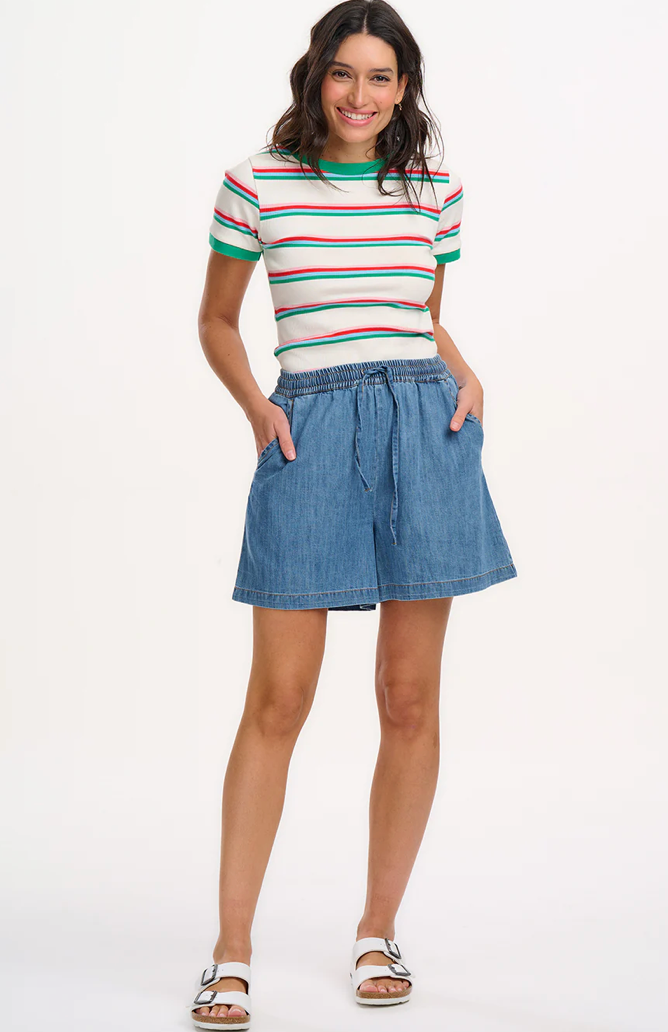 VELDA FITTED RIBBED T-SHIRT
