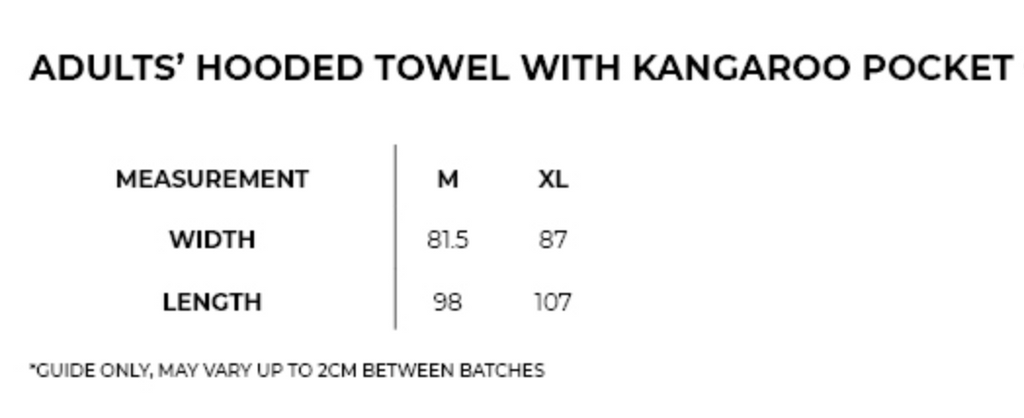 PARKDALE OR MORDIALLOC HOODED TOWEL PONCHO