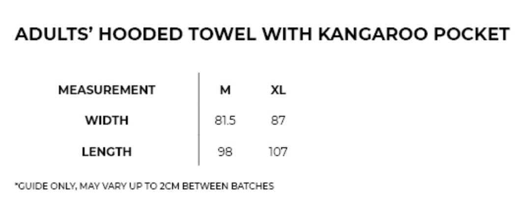 PARKDALE OR MORDIALLOC HOODED TOWEL PONCHO
