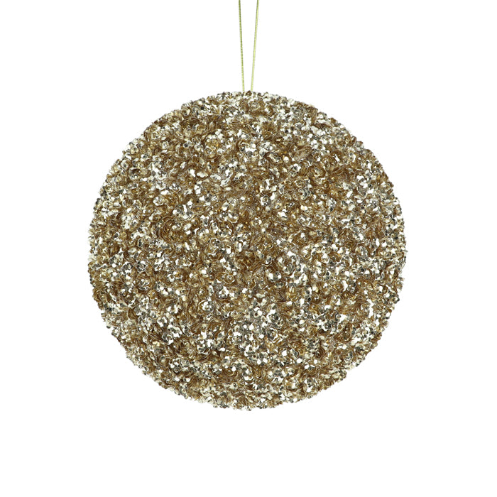 STYRO BEADED SEQUIN BALL CHMPGNE LARGE - XM25 - 04