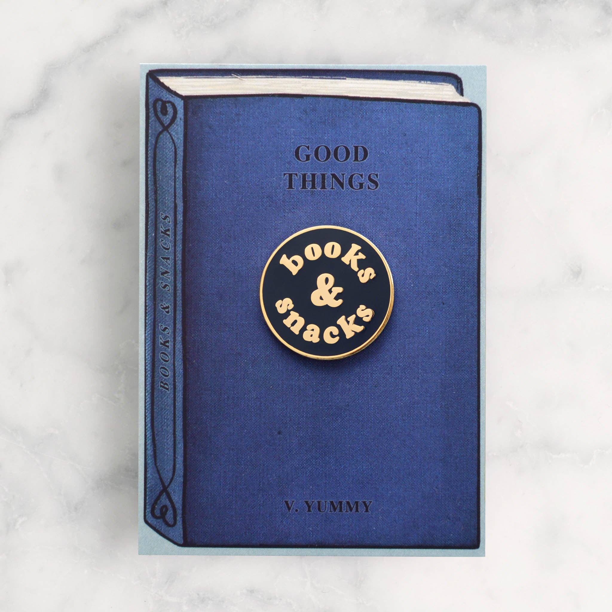 Alphabet Bags - Books & Snacks - Enamel Pin