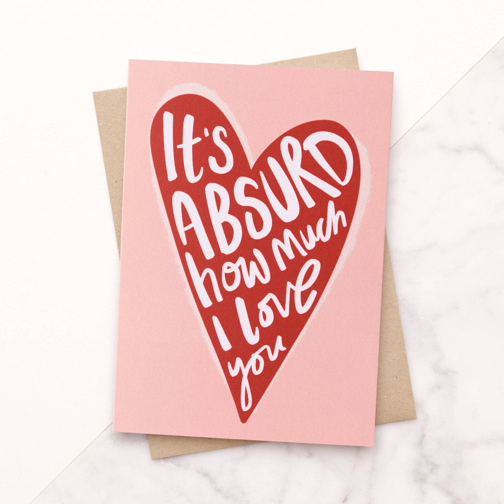 Alphabet Bags - It's Absurd - Greeting Card - Red