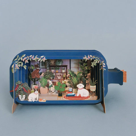 Alljoy Design - MIB277 -Message in a Bottle Pop Up Card -Dogs