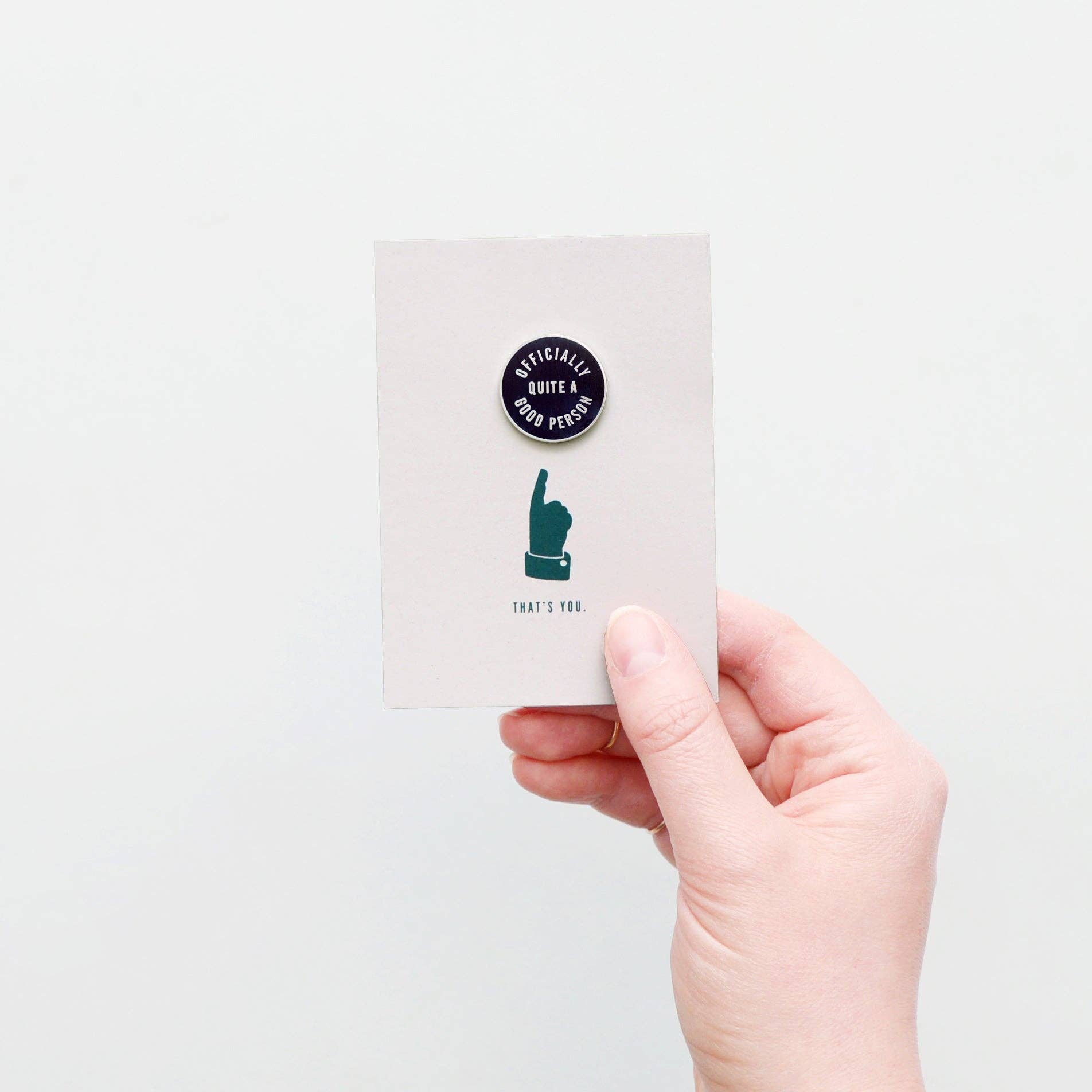 Alphabet Bags - Officially Quite a Good Person - Enamel Pin