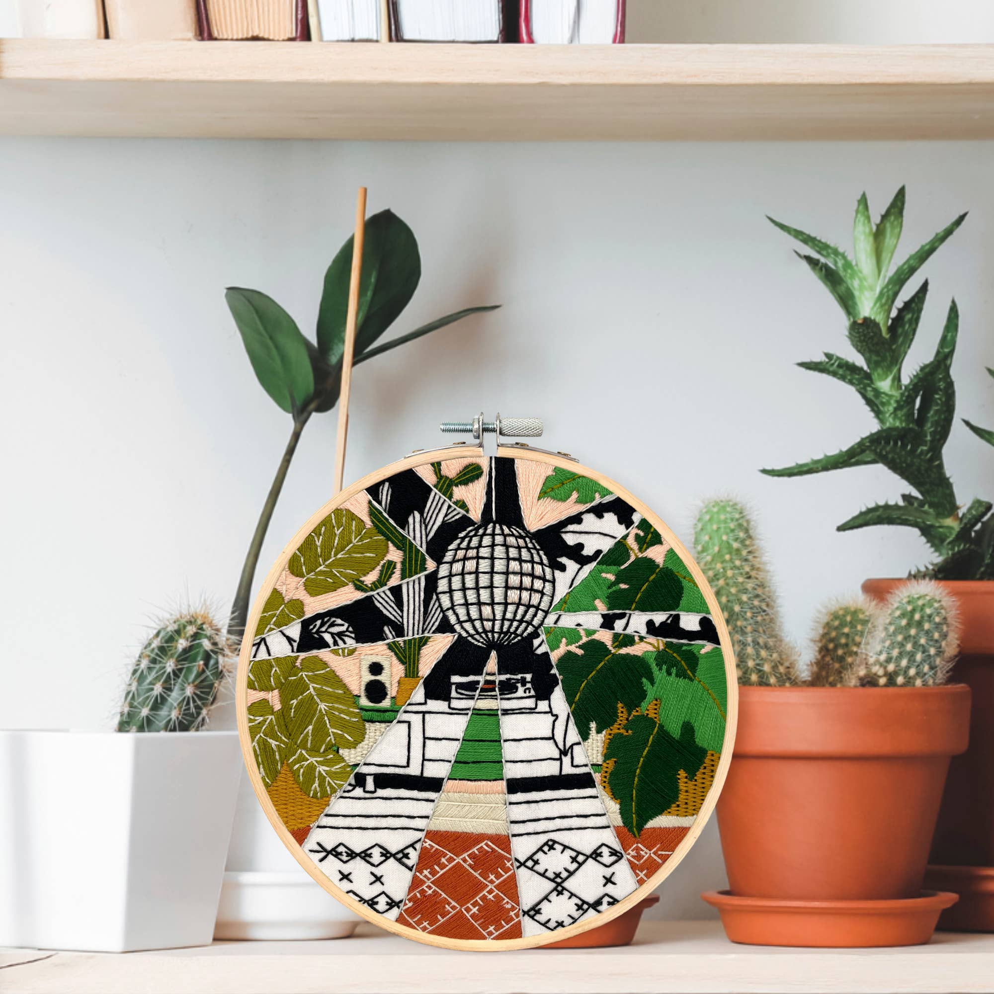 Embroidery and Sage - Disco Plants - full embroidery kit