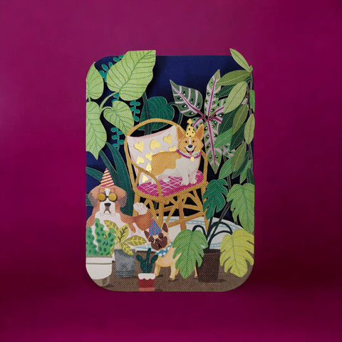Alljoy Design - Playful Dog Paper Cut Birthday Card