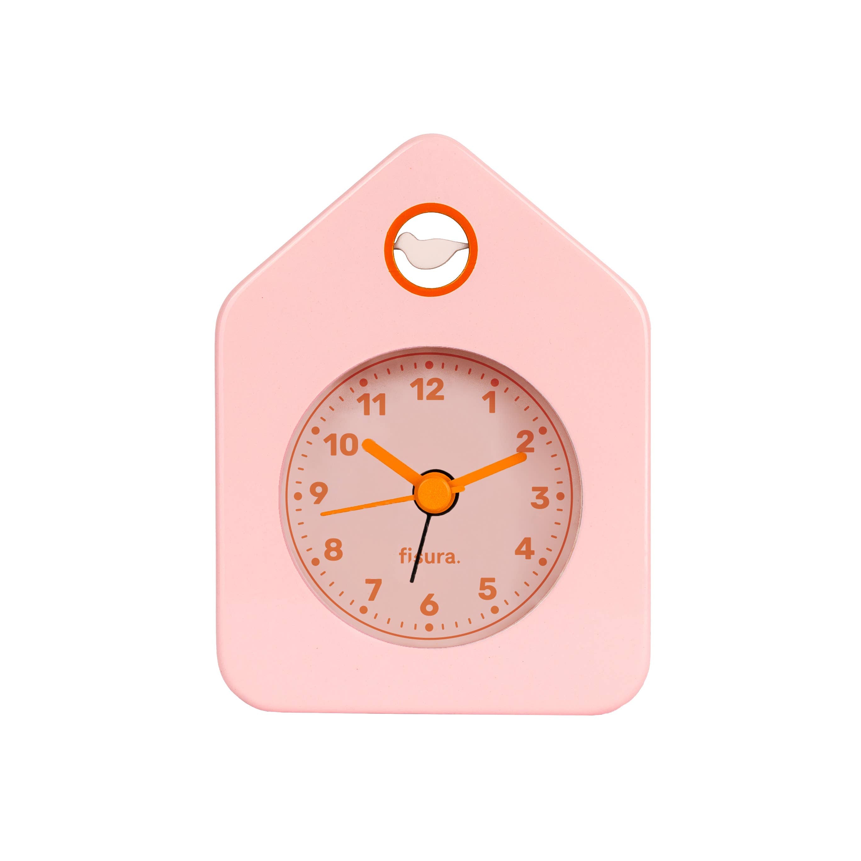 Fisura - Mini house alarm clock pink