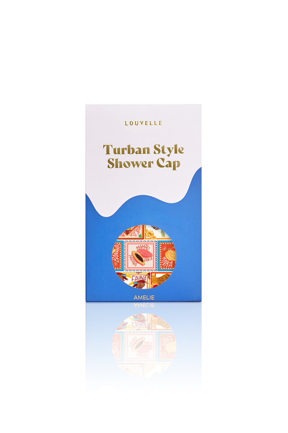 AMELIE SHOWER CAP PAPAYA POSTCARD