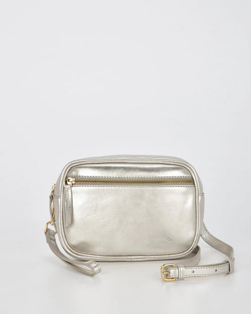 AURORA METALLIC CAMERA BAG - champagne