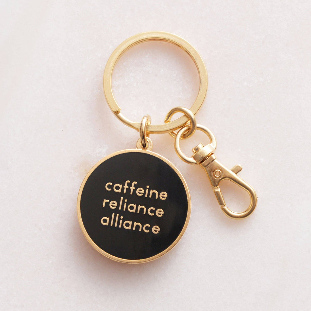Alphabet Bags - Caffeine Reliance Alliance - Enamel Keyring