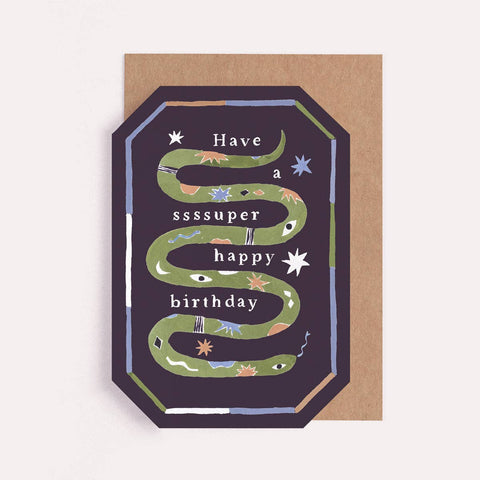 Sister Paper Co. - Ssssuper Snake Birthday Card | Male Birthday Cards