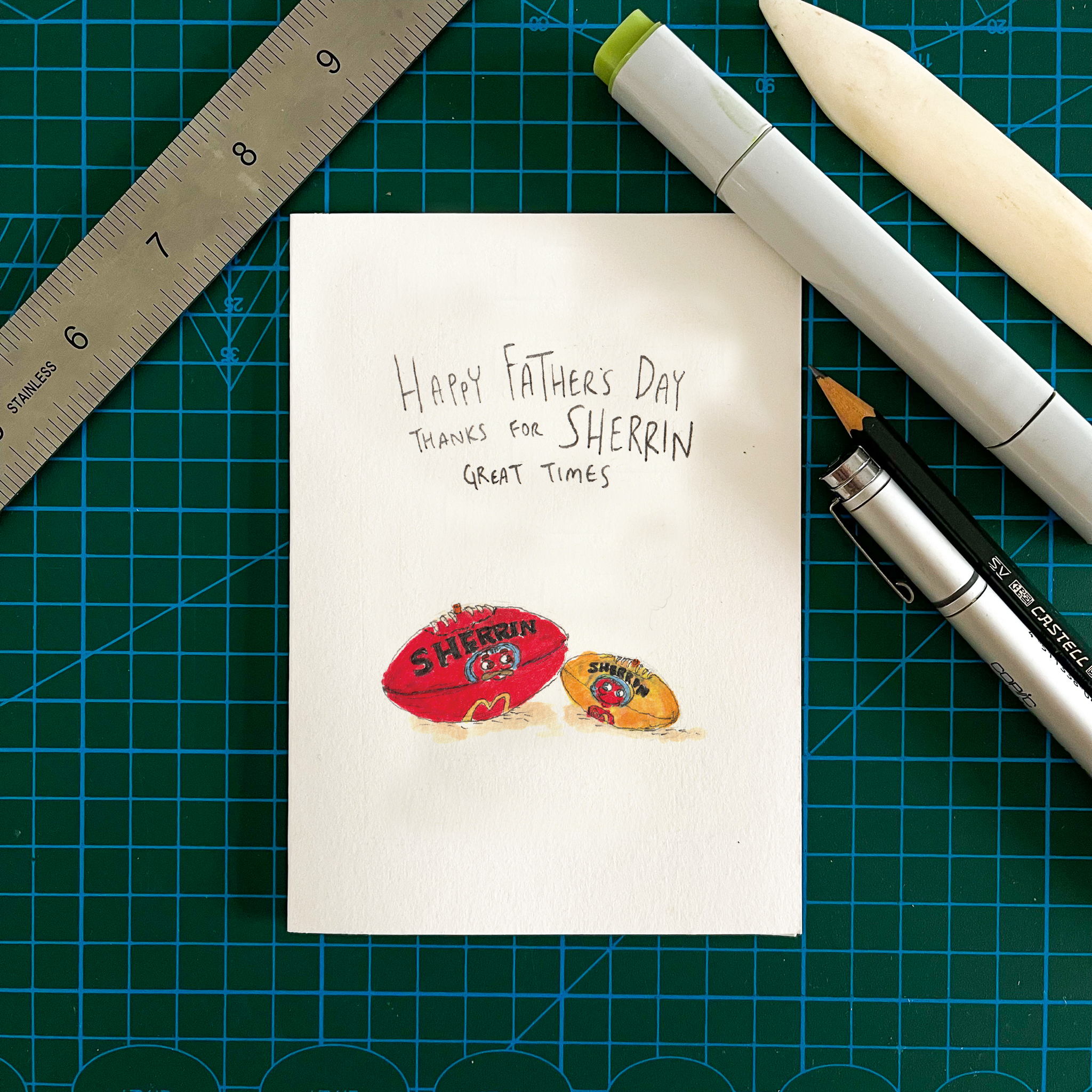 Well Drawn - Happy Father's Day, Thanks for Sherrin great times